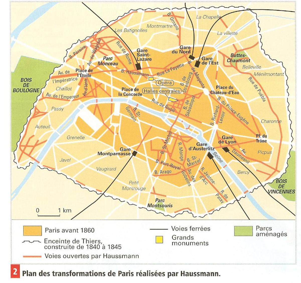 نقشہ کے Haussmann پیرس