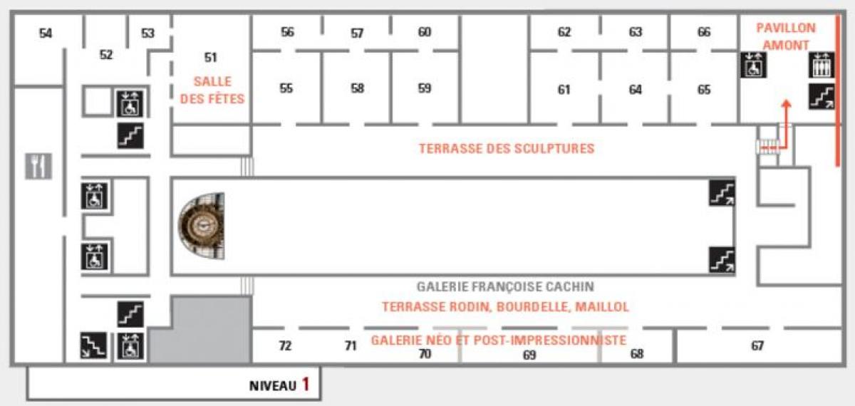 نقشہ کے Musée d ' orsay سطح 2