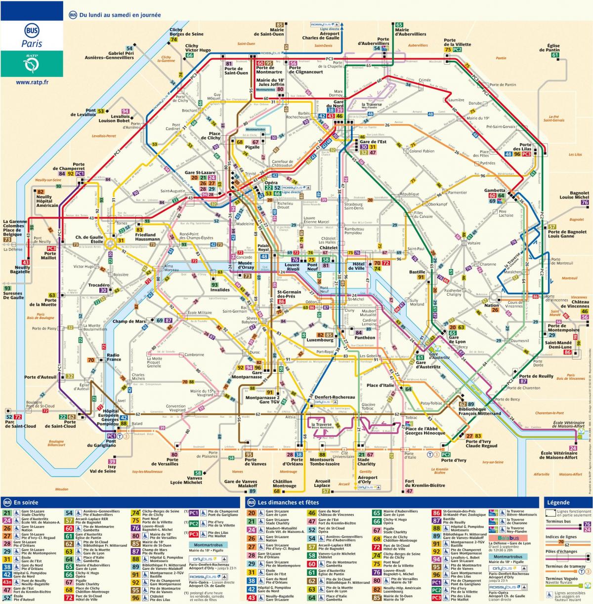نقشہ کے RATP بس