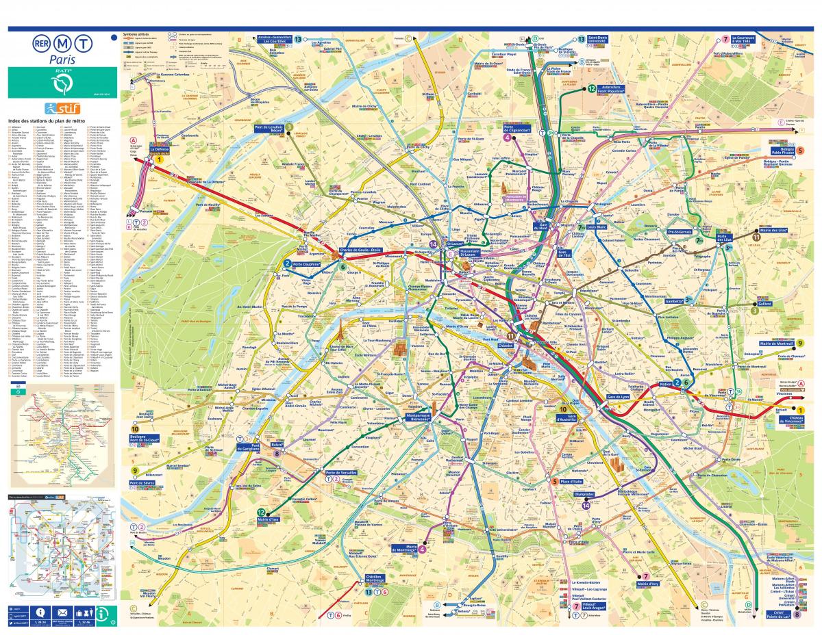 نقشہ کے RATP میٹرو