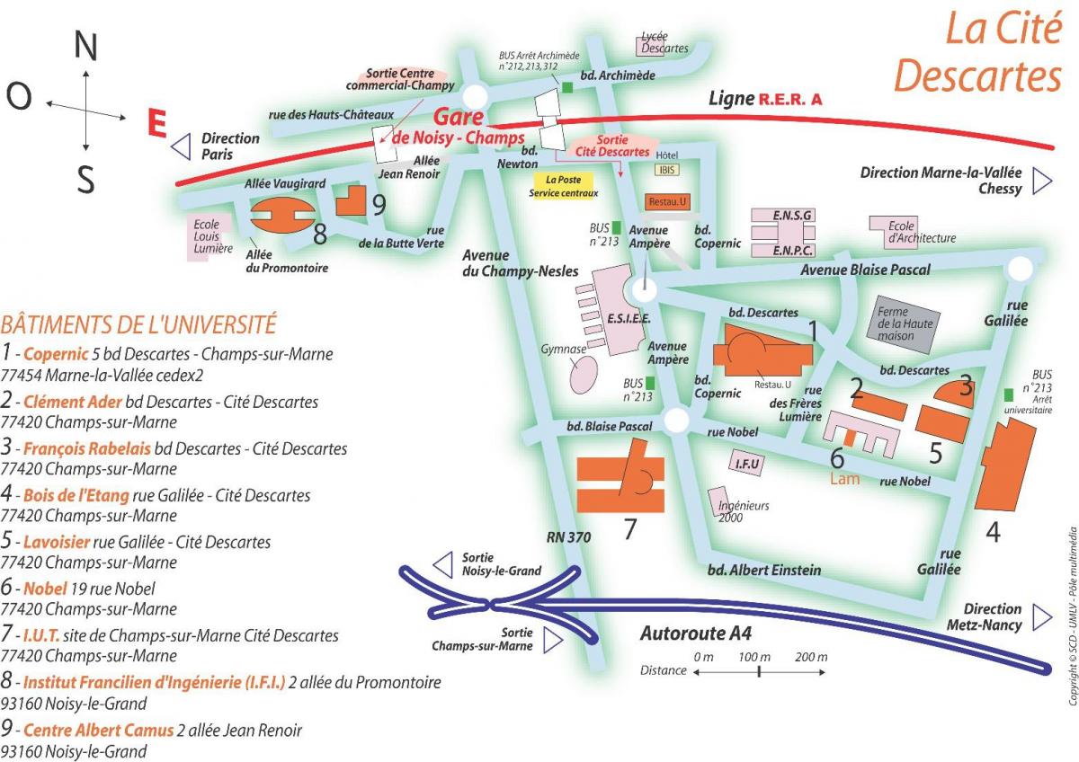 نقشہ کے Univesity پیرس ڈیسکارٹیس