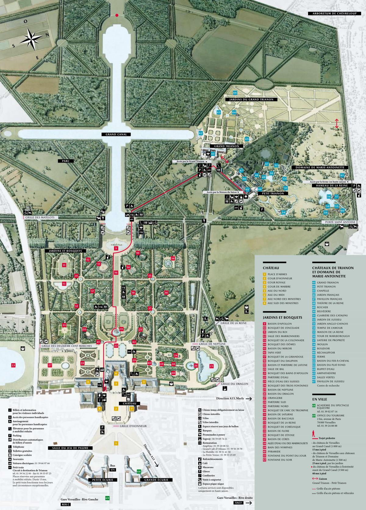 نقشہ کے Versailles کے محل