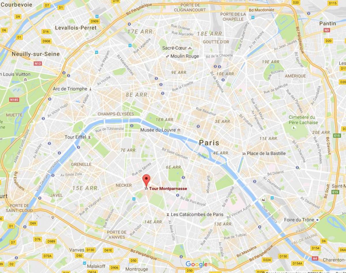 نقشہ کے دورے Montparnasse