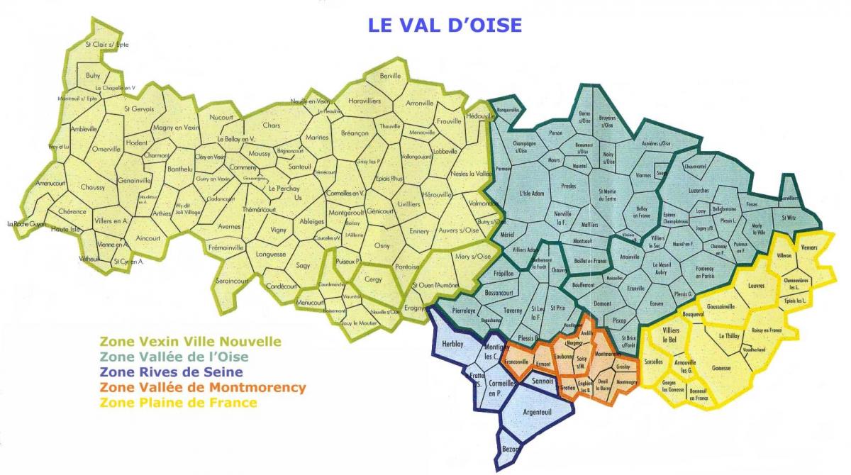 نقشہ کے ویل d-'Oise