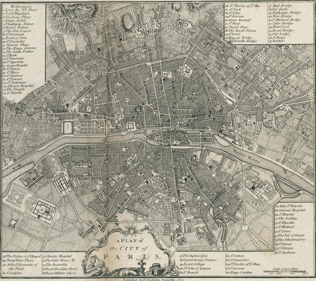 نقشہ پیرس کے 1800