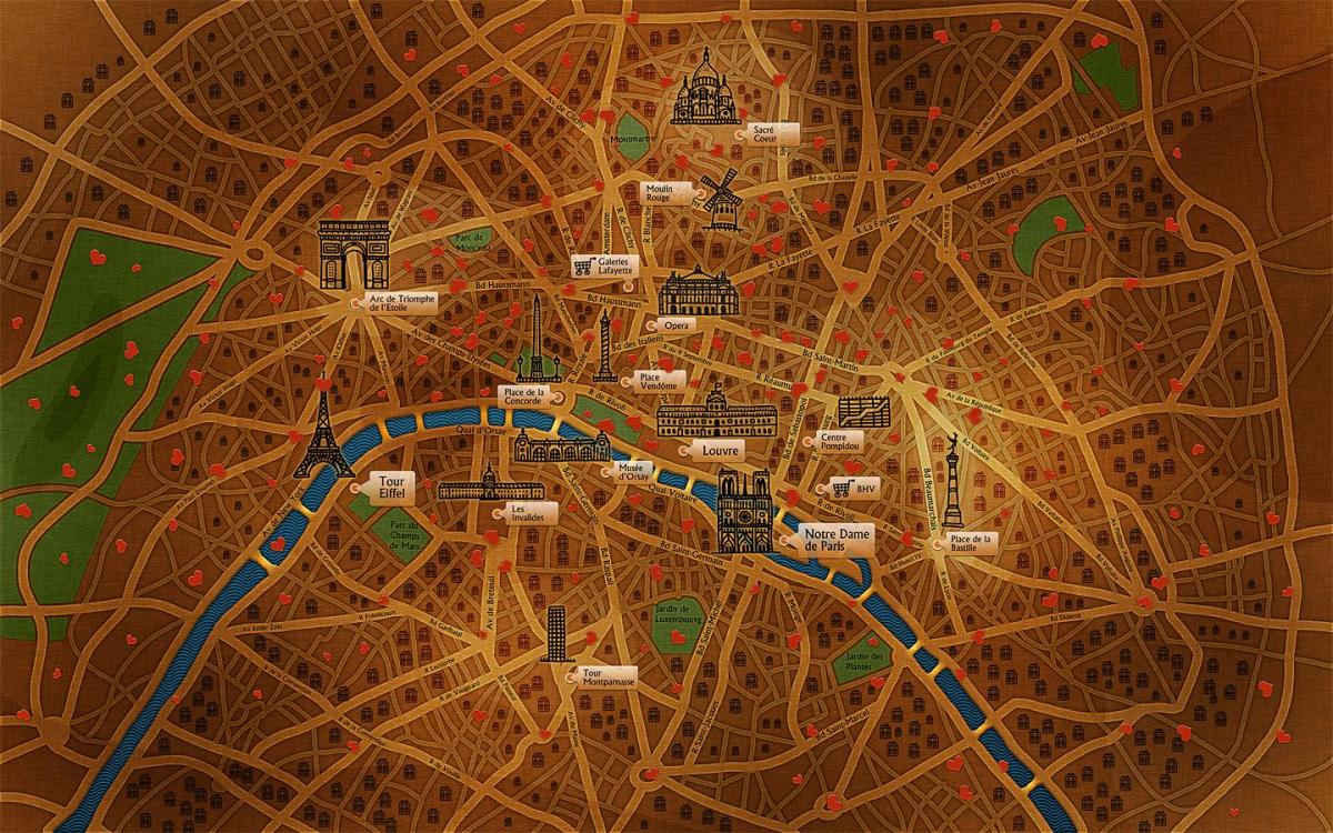 نقشہ پیرس کے چدر