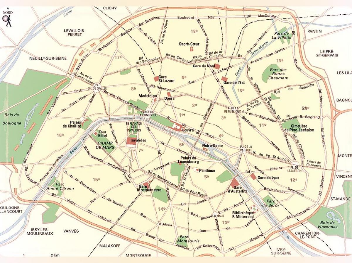 نقشہ کے پیرس پارک