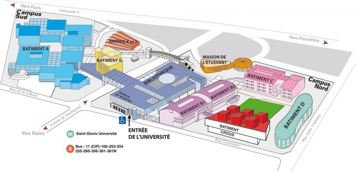 نقشہ کی یونیورسٹی پیرس 8th