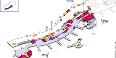 نقشہ کے CDG ہوائی اڈے کے ٹرمینل 2A