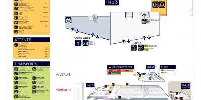 نقشہ کے Gare Montparnasse ہال 3