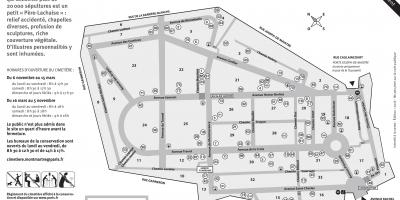 نقشہ کے Montmartre قبرستان