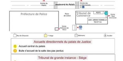 نقشہ کے Palais de انصاف پیرس