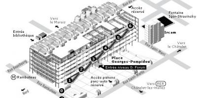 نقشہ کے مرکز Pompidou