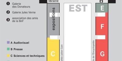 نقشہ کے Bibliothèque nationale de France منزل 1