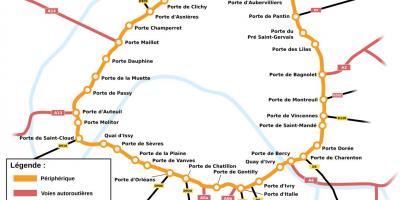 نقشہ کے بلیوارڈ Périphérique