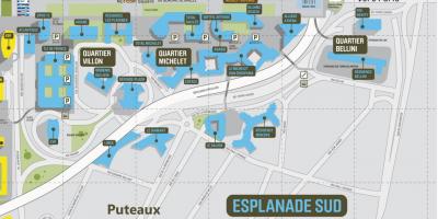 نقشہ کے لا Défense جنوبی Esplanade