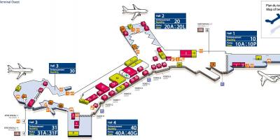 نقشہ کے مغرب Orly ہوائی اڈے