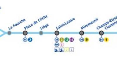 نقشہ پیرس کی میٹرو لائن 13