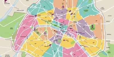 نقشہ پیرس کے پرکشش مقامات