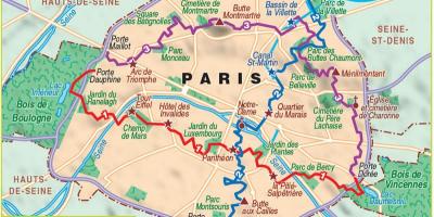 نقشہ پیرس کے پیدل سفر