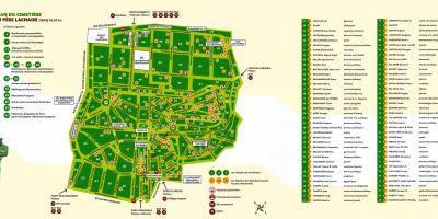نقشہ کی پیری-Lachaise قبرستان
