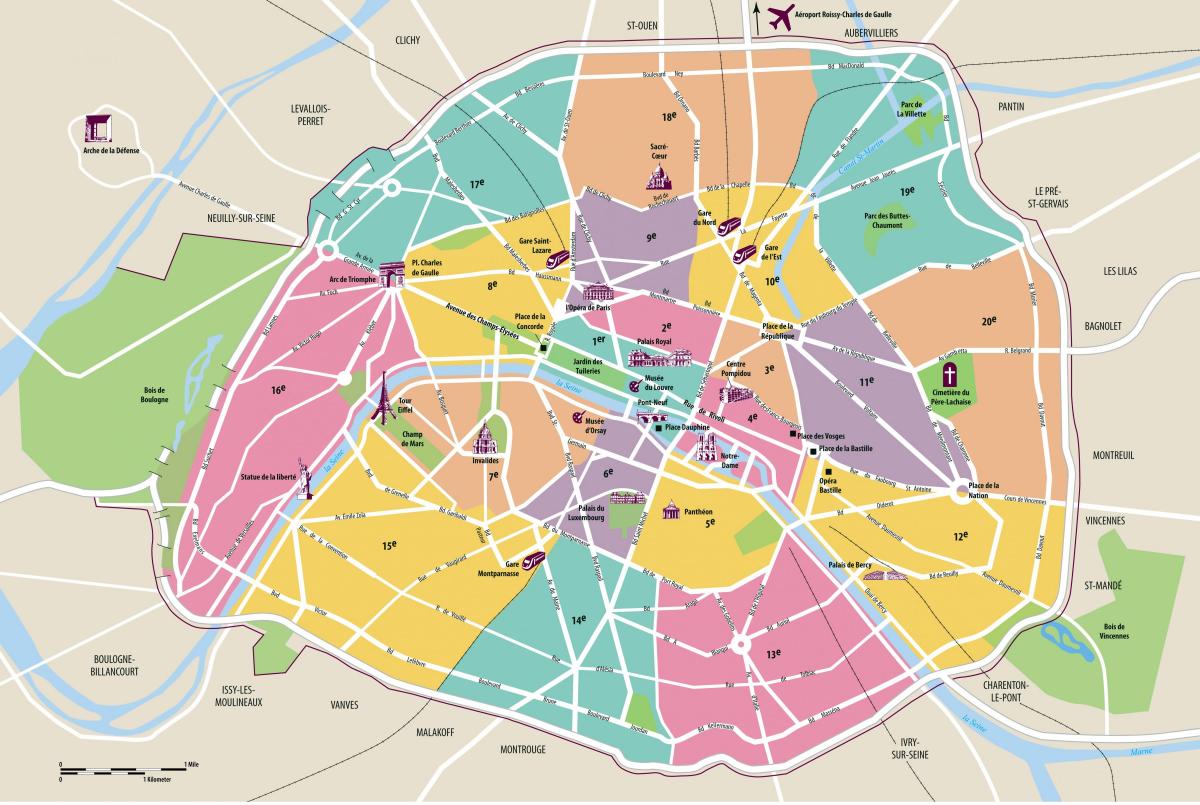 نقشہ پیرس کے intramural